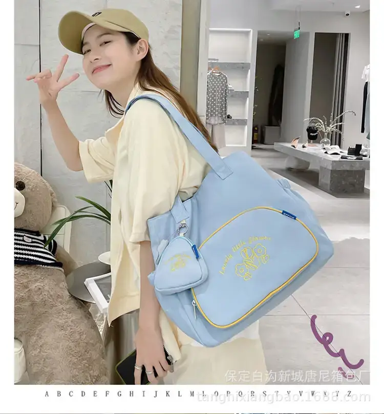 New Large Capacity Student Tutoring Bag Tannier 2022 Artistic Women's Casual Shopping Bag Fashionable Crossbody Bag Trendy — feature 7