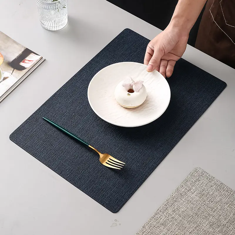 Waterproof Oil-Proof Table Mat Light Gray