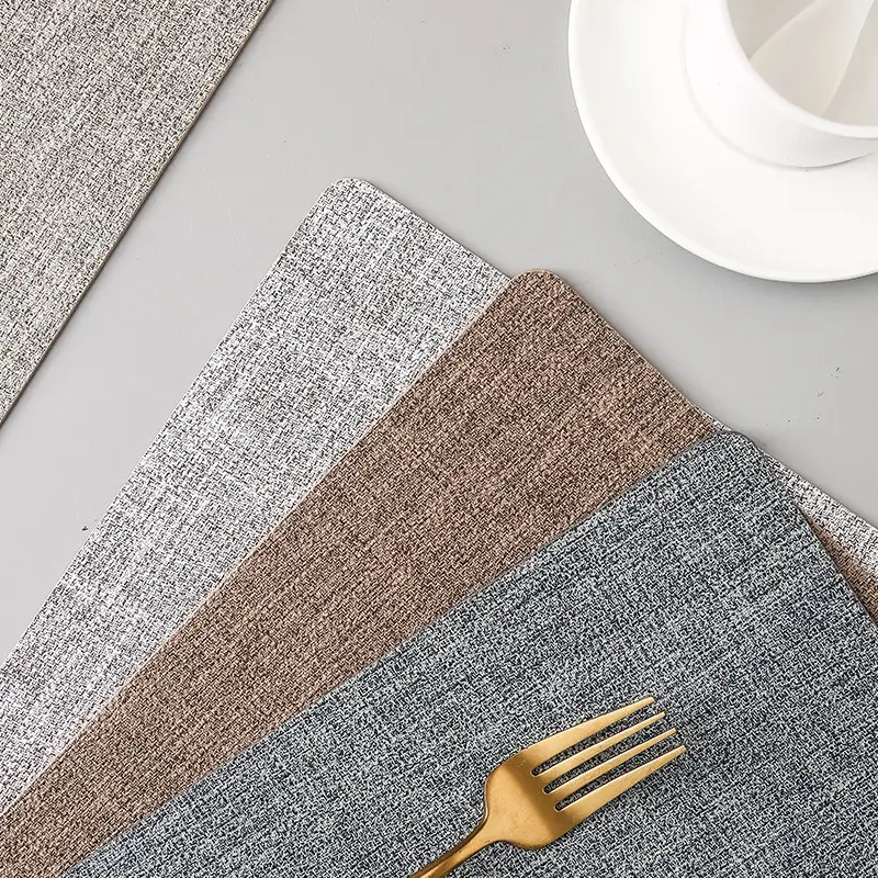 Waterproof Oil-Proof Table Mat Light Gray
