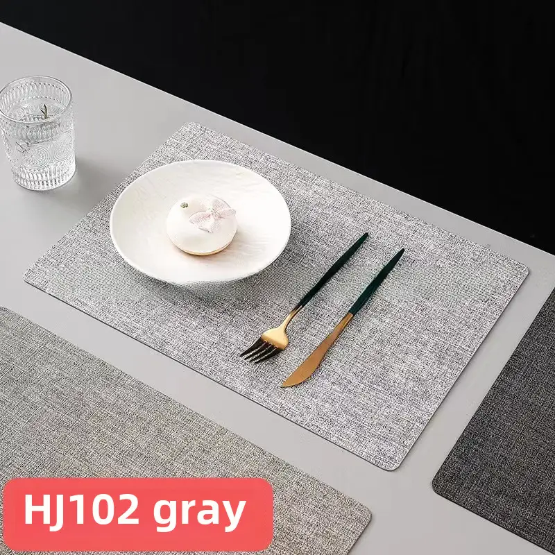 Waterproof Oil-Proof Table Mat Light Gray