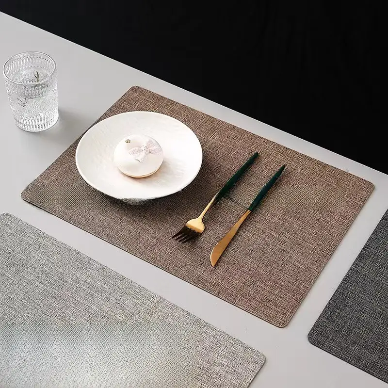 Waterproof Oil-Proof Table Mat Light Gray