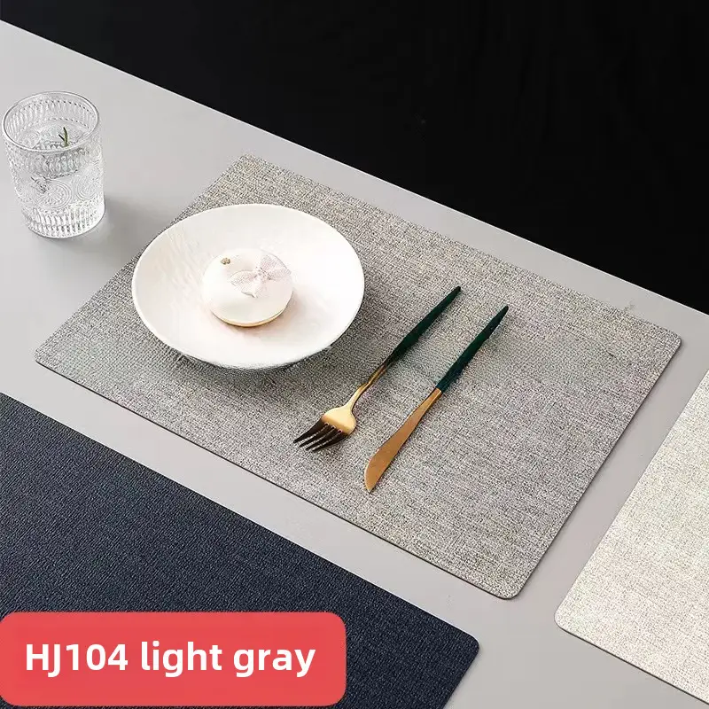 Waterproof Oil-Proof Table Mat Light Gray
