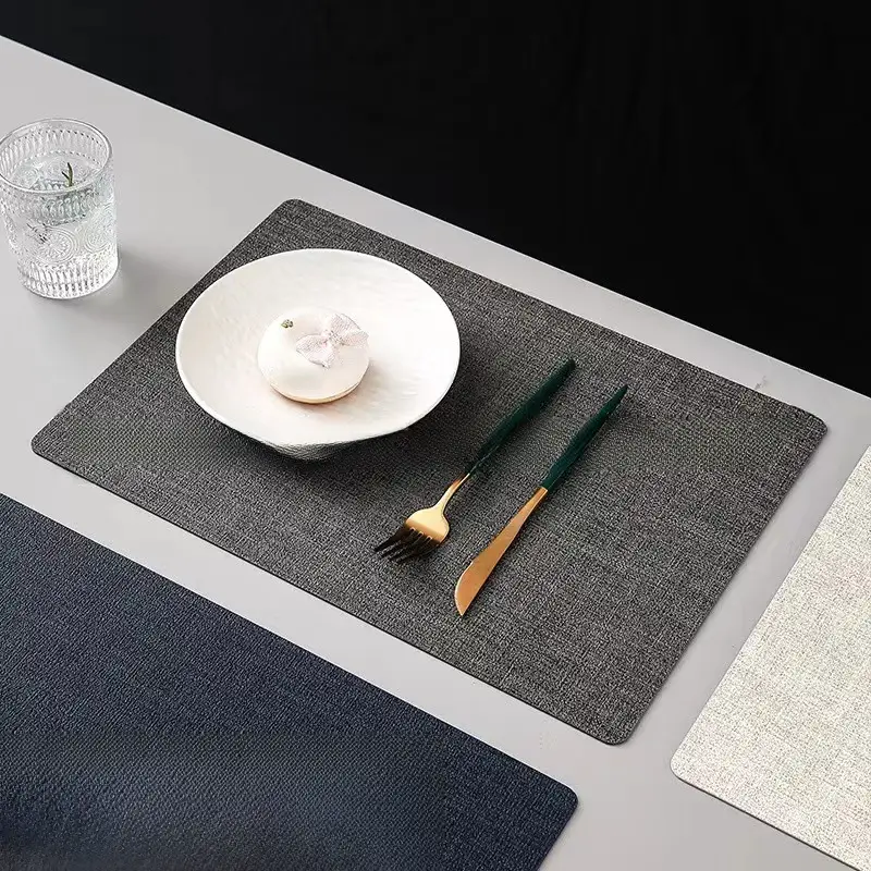 Waterproof Oil-Proof Table Mat Light Gray