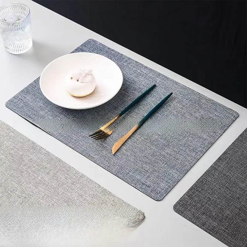 Waterproof Oil-Proof Table Mat Light Gray