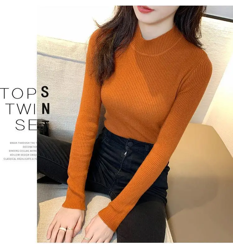 Da Lang Semi-High Collar Sweater Women Winter Pullover — feature 10