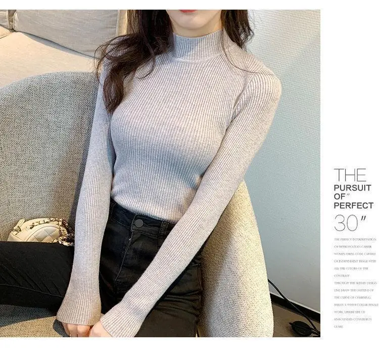 Da Lang Semi-High Collar Sweater Women Winter Pullover — feature 11