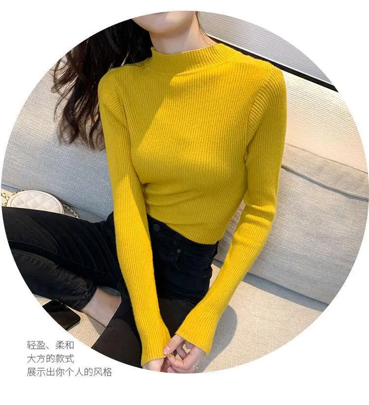 Da Lang Semi-High Collar Sweater Women Winter Pullover — feature 13