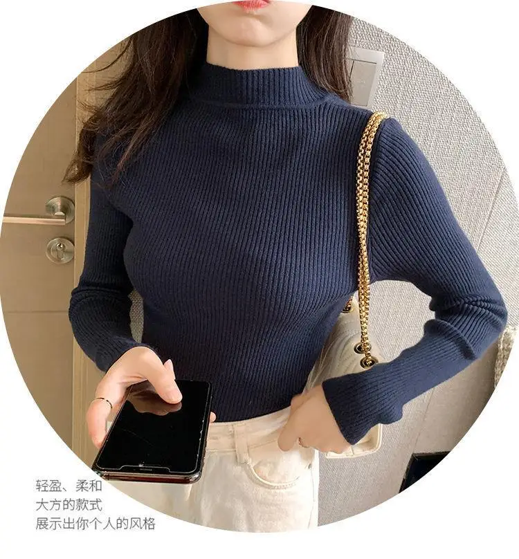 Da Lang Semi-High Collar Sweater Women Winter Pullover — feature 14