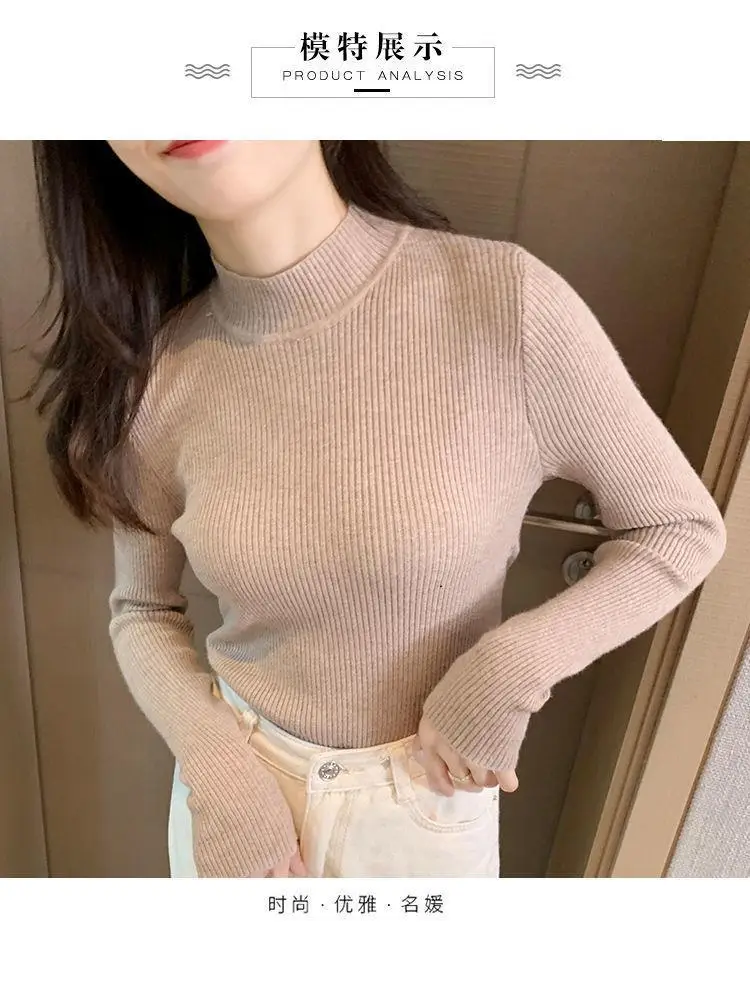 Da Lang Semi-High Collar Sweater Women Winter Pullover — feature 15