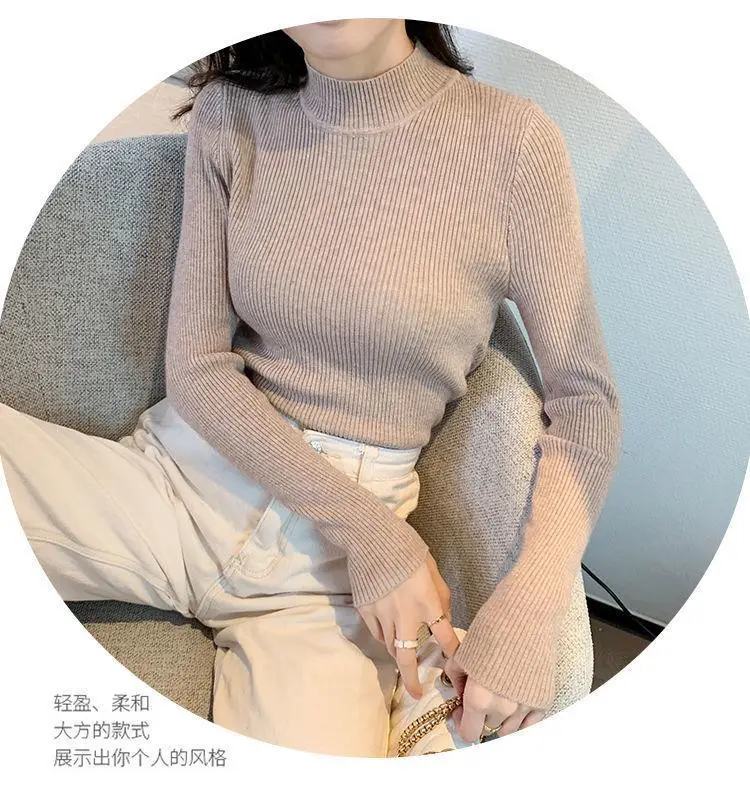 Da Lang Semi-High Collar Sweater Women Winter Pullover — feature 16