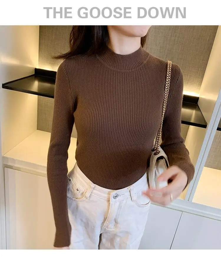 Da Lang Semi-High Collar Sweater Women Winter Pullover — feature 18