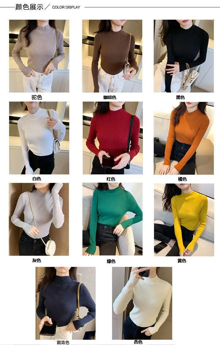 Da Lang Semi-High Collar Sweater Women Winter Pullover — feature 2