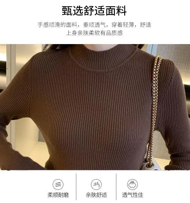 Da Lang Semi-High Collar Sweater Women Winter Pullover — feature 22
