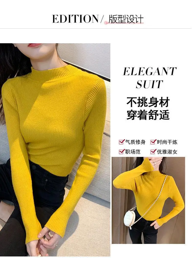 Da Lang Semi-High Collar Sweater Women Winter Pullover — feature 24