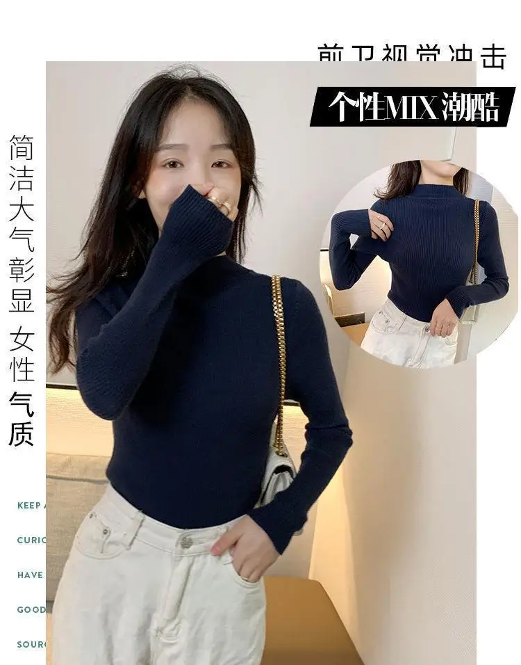 Da Lang Semi-High Collar Sweater Women Winter Pullover — feature 25