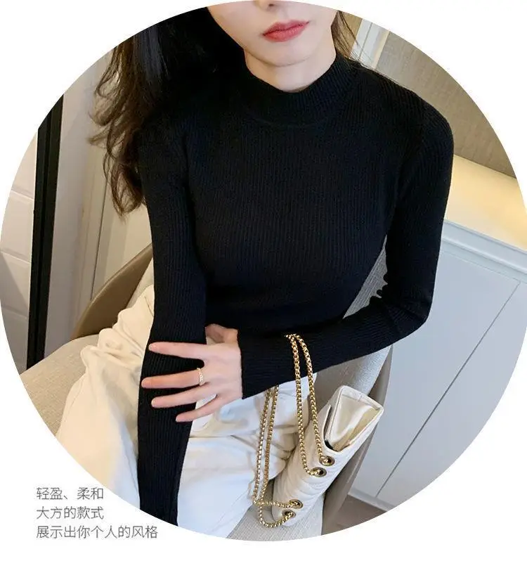 Da Lang Semi-High Collar Sweater Women Winter Pullover — feature 4
