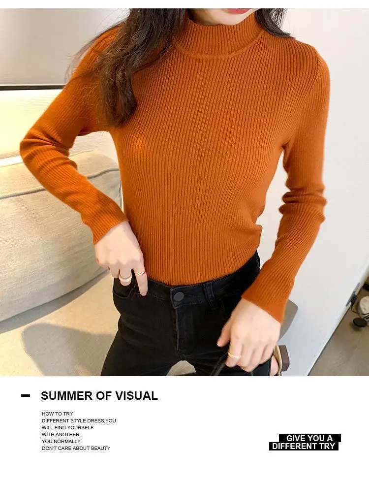 Da Lang Semi-High Collar Sweater Women Winter Pullover — feature 9