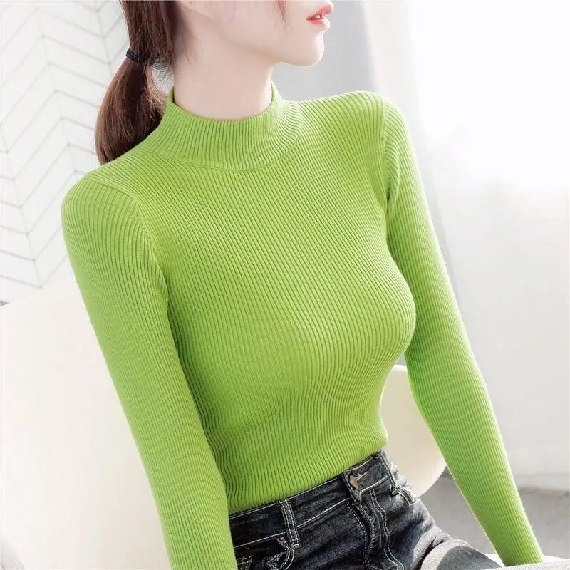 Da Lang Semi-High Collar Sweater Women Winter Pullover - Image 12