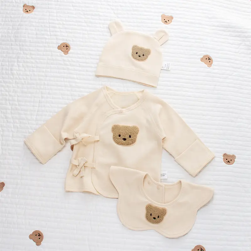 Newborn Half-Back Shirt for Baby, White Rabbit Print, Size 52-59 - Image 2