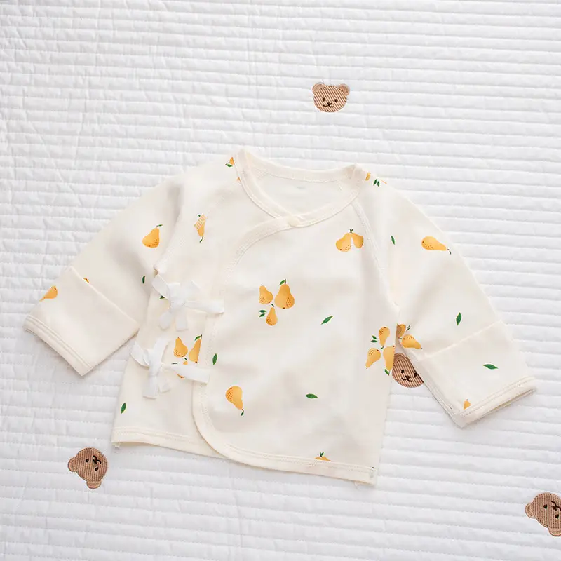 Newborn Half-Back Shirt for Baby, White Rabbit Print, Size 52-59 - Image 9