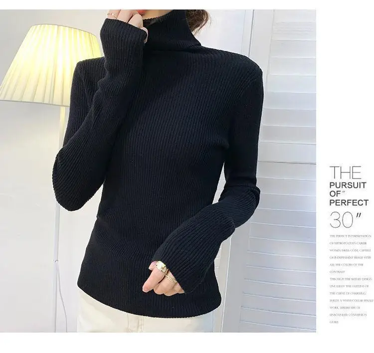 Brown Turtleneck Knitwear Women Large Winter Wear — feature 17