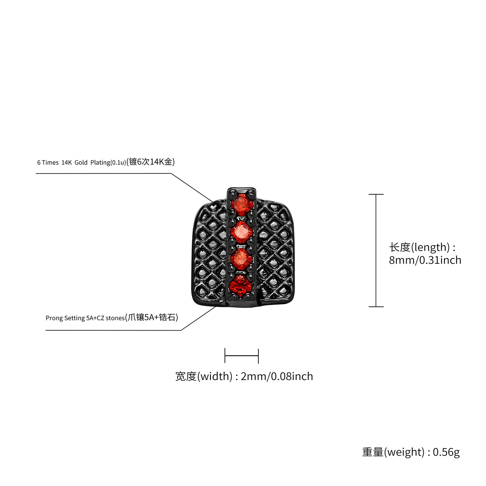 European American Hip Hop Cross Border Diamond Braces - Image 8