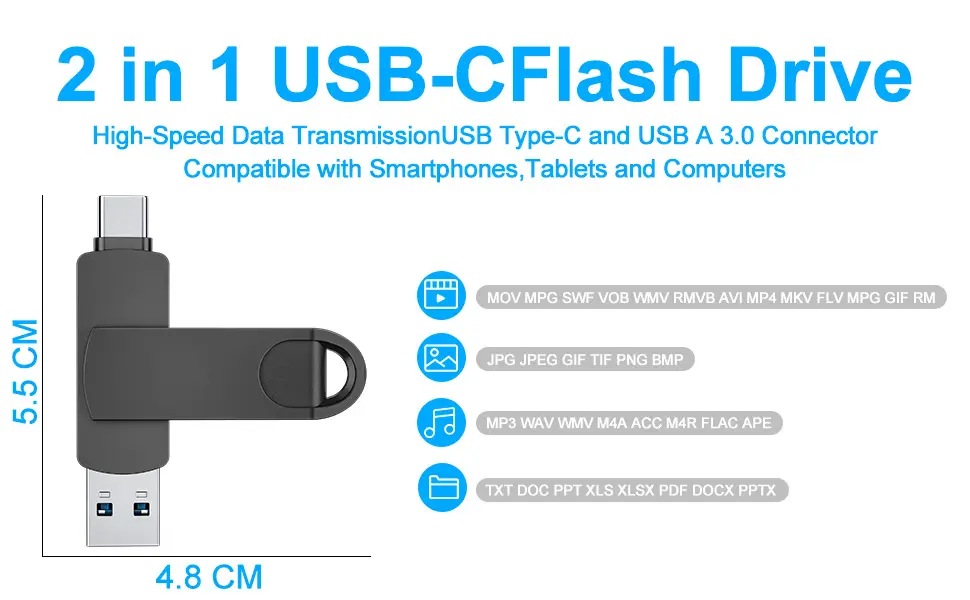 Huawei Type-C USB Flash Drive 512g Rotating Metal — feature 5