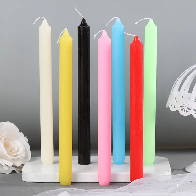 Wholesale from the Source Factory: Smokeless Colored Stick Candles, Wedding Favors, Long Stick Candles, Hotel Decorations, Birthday, Ins Style
