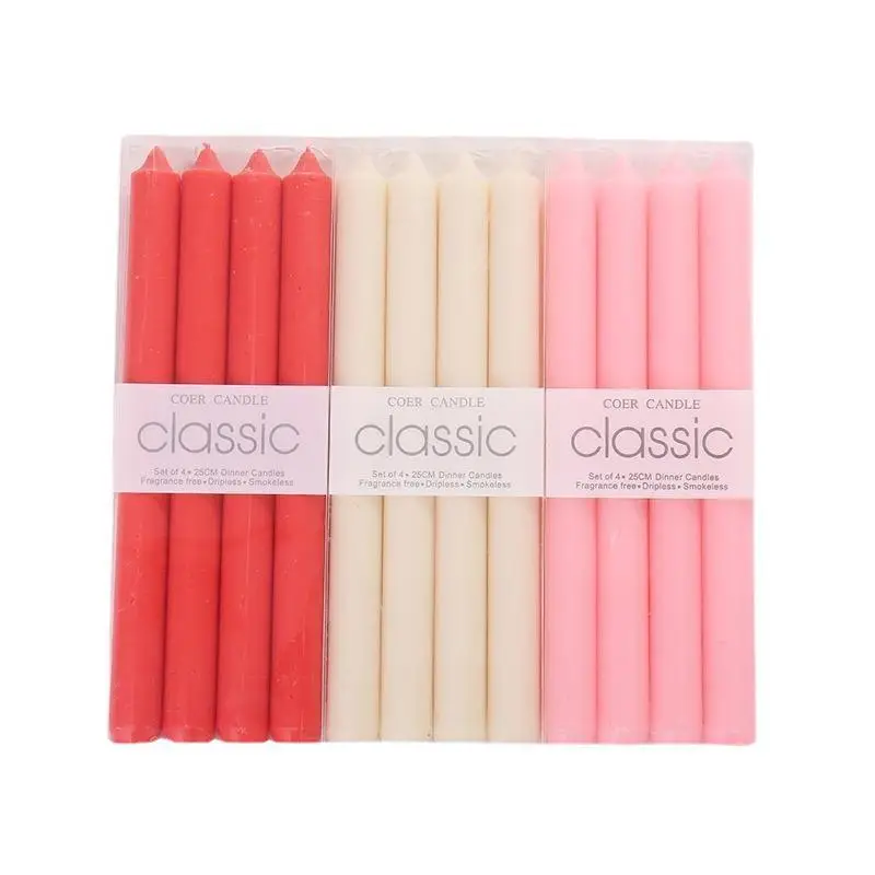 Wholesale from the Source Factory: Smokeless Colored Stick Candles, Wedding Favors, Long Stick Candles, Hotel Decorations, Birthday, Ins Style