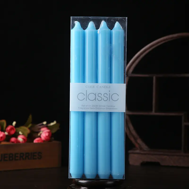 Wholesale from the Source Factory: Smokeless Colored Stick Candles, Wedding Favors, Long Stick Candles, Hotel Decorations, Birthday, Ins Style