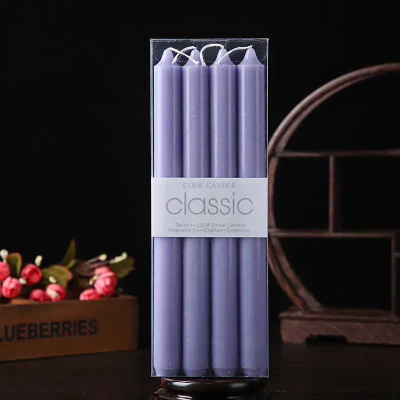 Wholesale from the Source Factory: Smokeless Colored Stick Candles, Wedding Favors, Long Stick Candles, Hotel Decorations, Birthday, Ins Style