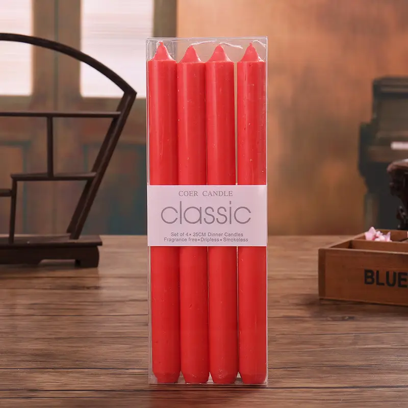 Wholesale from the Source Factory: Smokeless Colored Stick Candles, Wedding Favors, Long Stick Candles, Hotel Decorations, Birthday, Ins Style