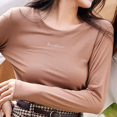 2022 Silk Slim Neckline Black Top for Women - Image 4