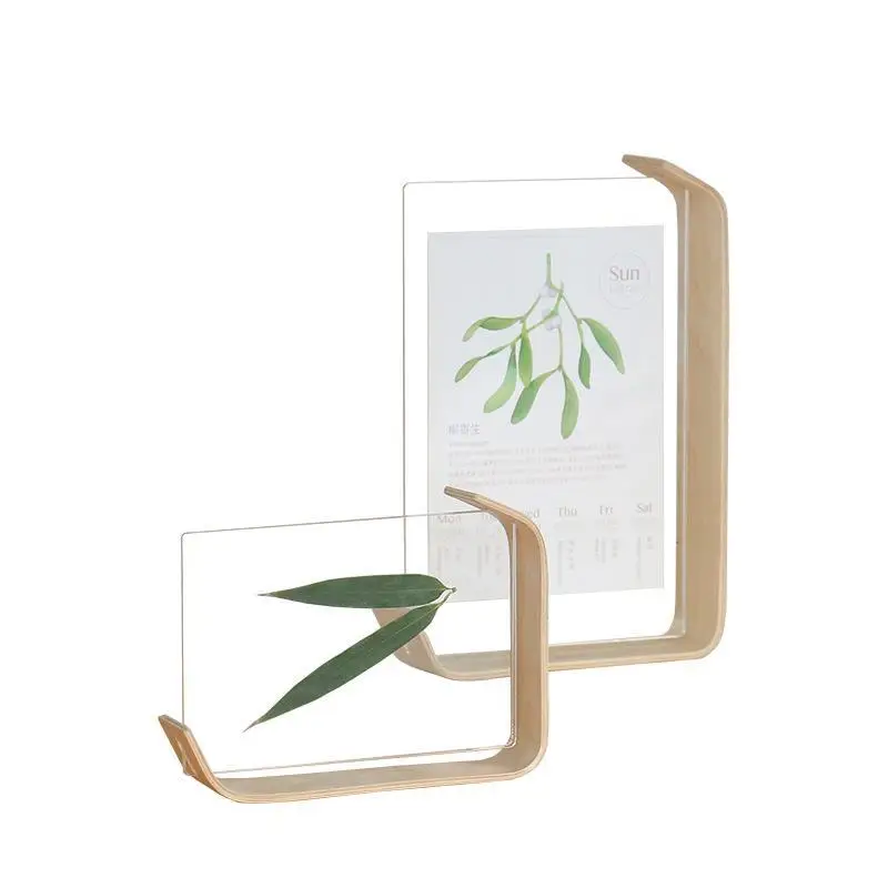 2024 Desk Calendar Casual Desktop Ornament Calendar Creative Double-Sided Acrylic 68inch Plant Specimen Photo Frame Wholesale