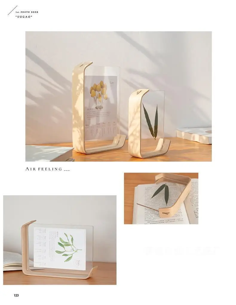 2024 Desk Calendar Casual Desktop Ornament Calendar Creative Double-Sided Acrylic 68inch Plant Specimen Photo Frame Wholesale — feature 6
