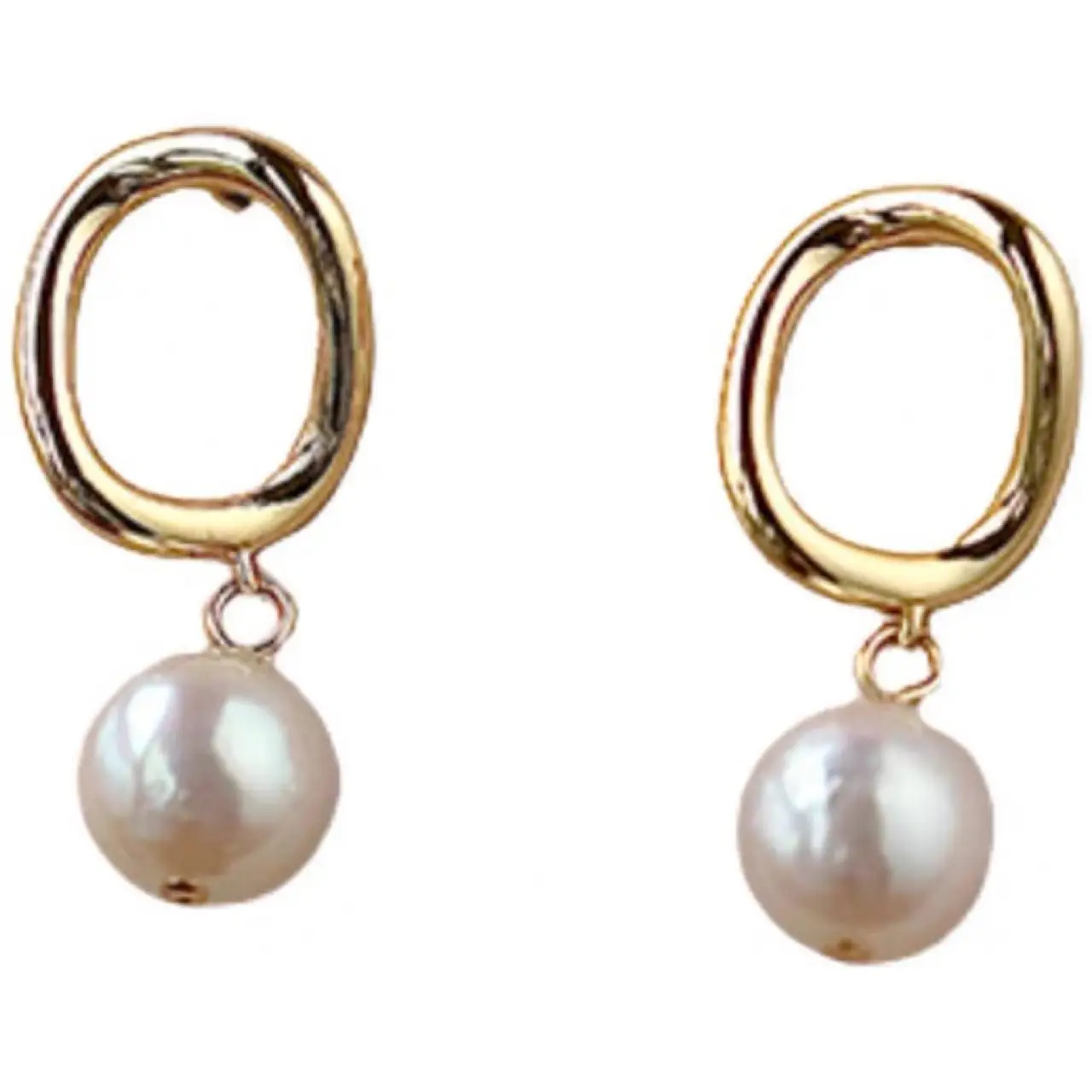Gold Plated Pearl Drop Earrings for Women