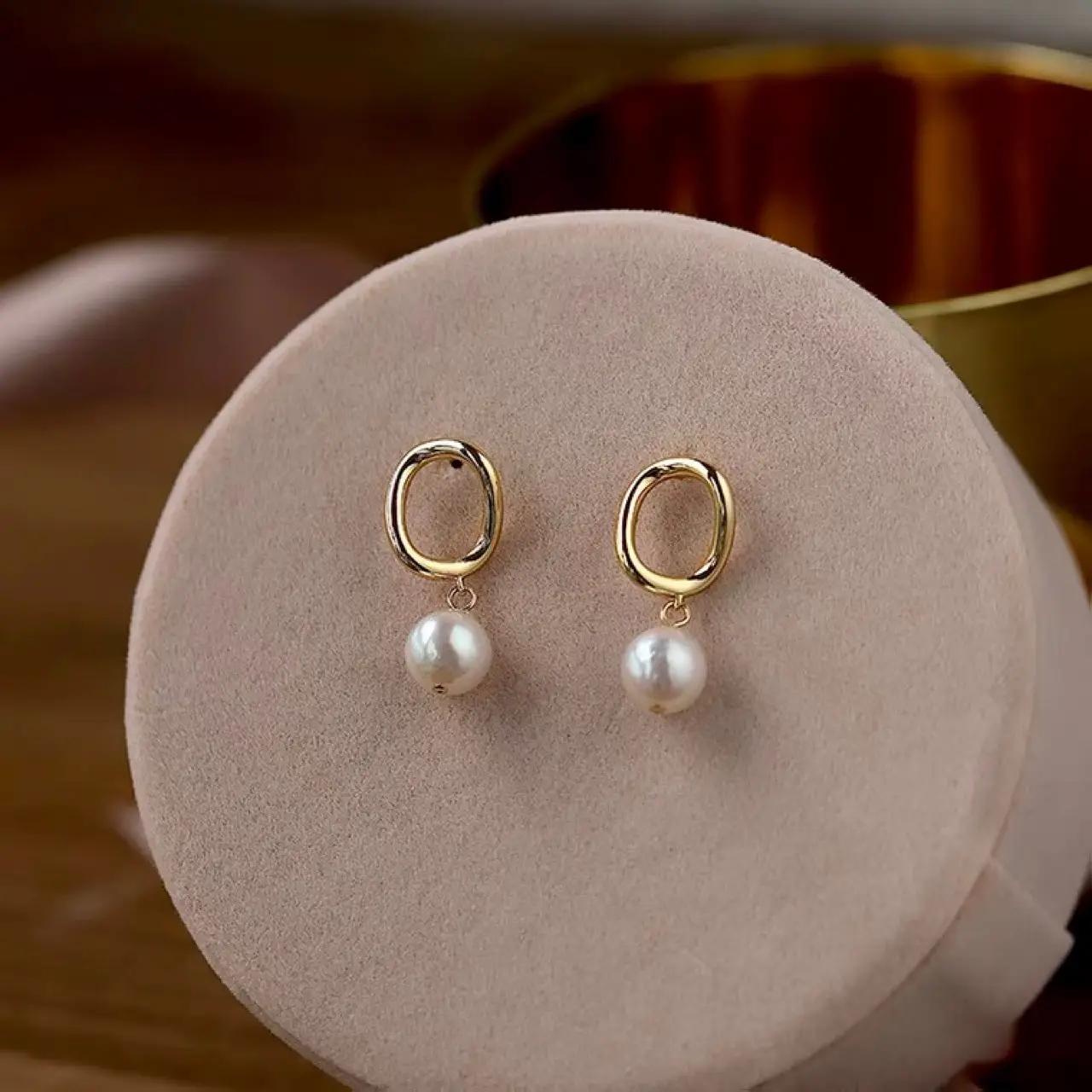 Gold Plated Pearl Drop Earrings for Women — feature 10
