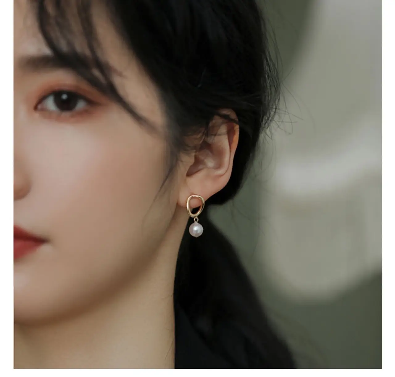 Gold Plated Pearl Drop Earrings for Women — feature 7
