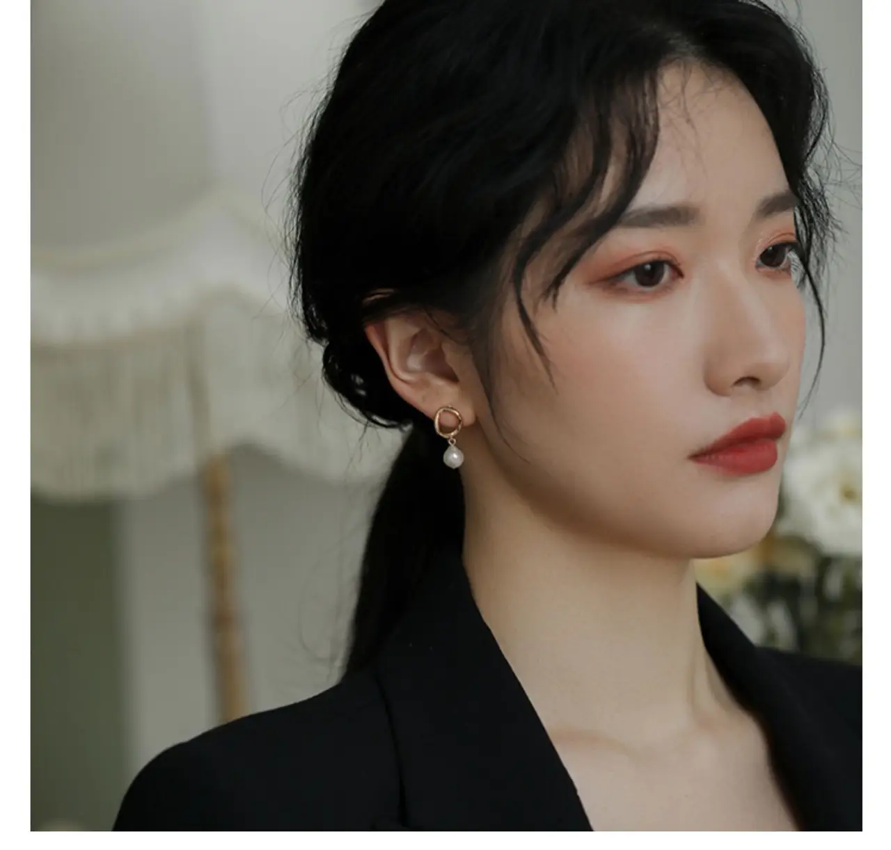 Gold Plated Pearl Drop Earrings for Women — feature 8
