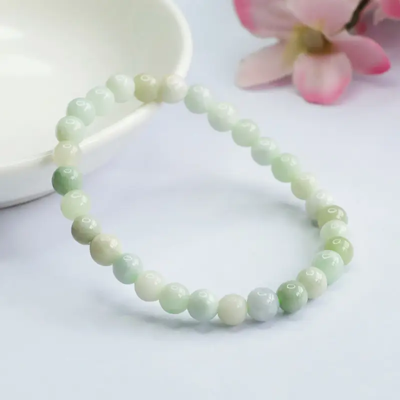Guan Yu Natural Jade Bracelet A-Grade Light Green