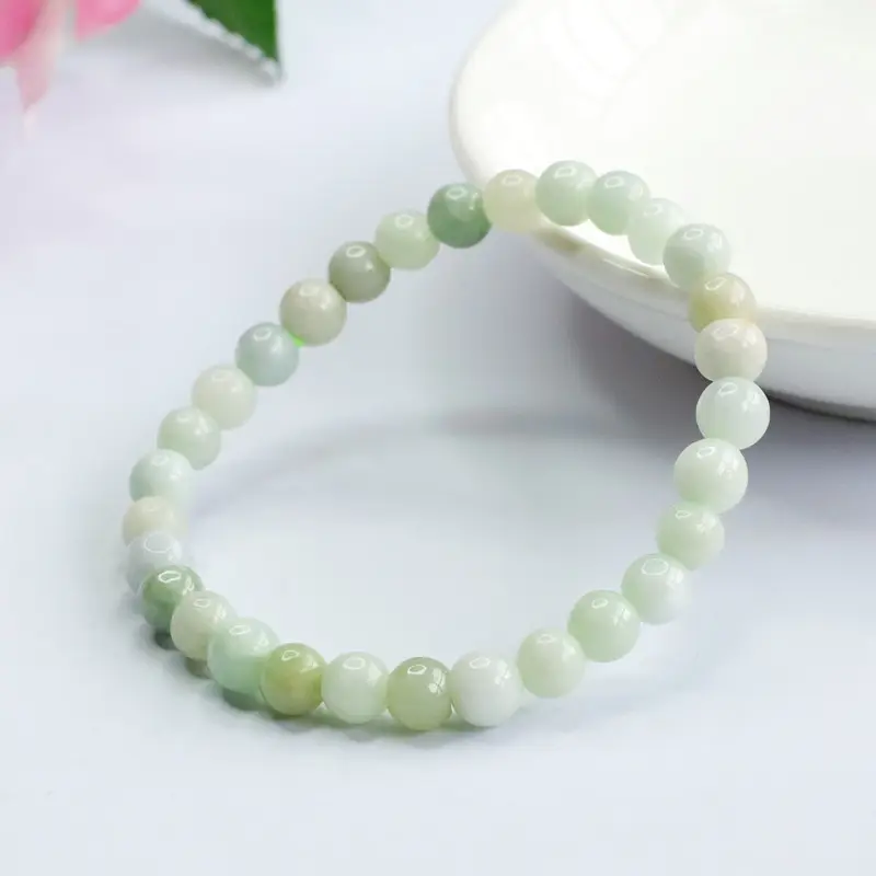 Guan Yu Natural Jade Bracelet A-Grade Light Green — feature 11