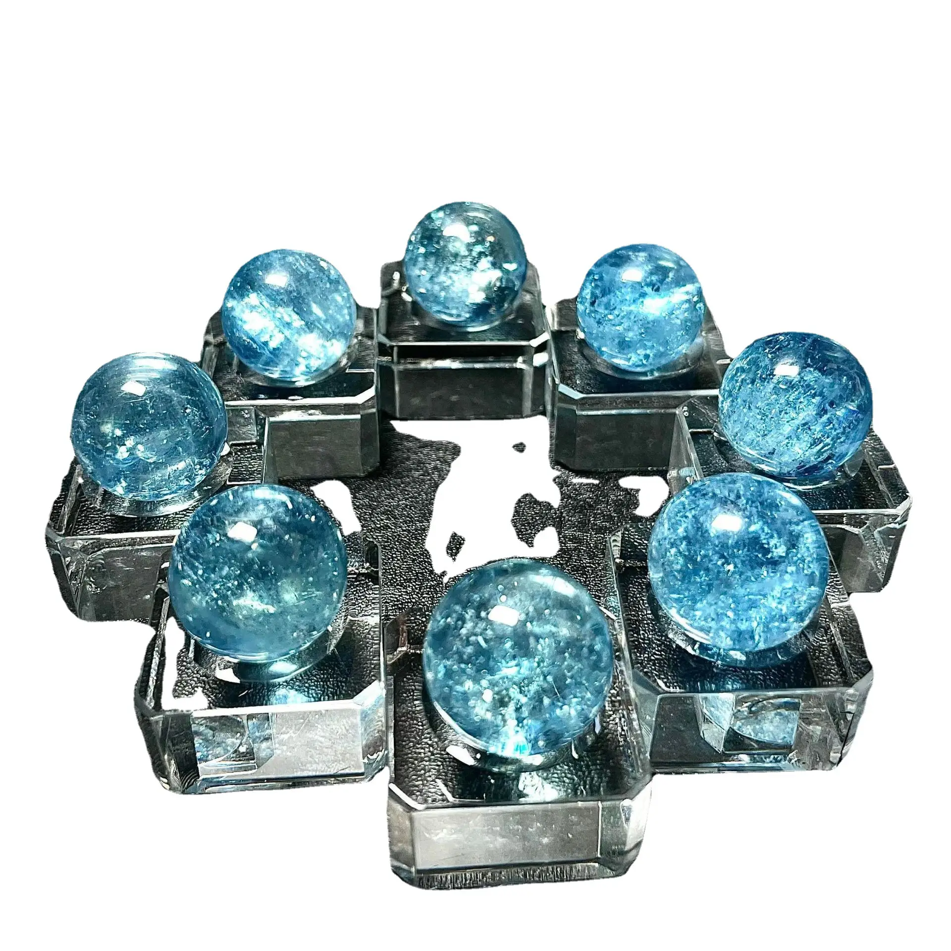 Tanzanite Aurora Bracelet with 23 Crystal Blue String - Image 5