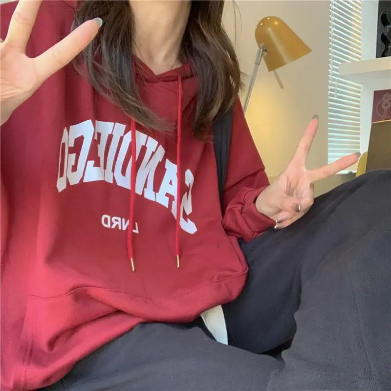 Women's Red Letter Hooded Sweatshirt 2022 — feature 8