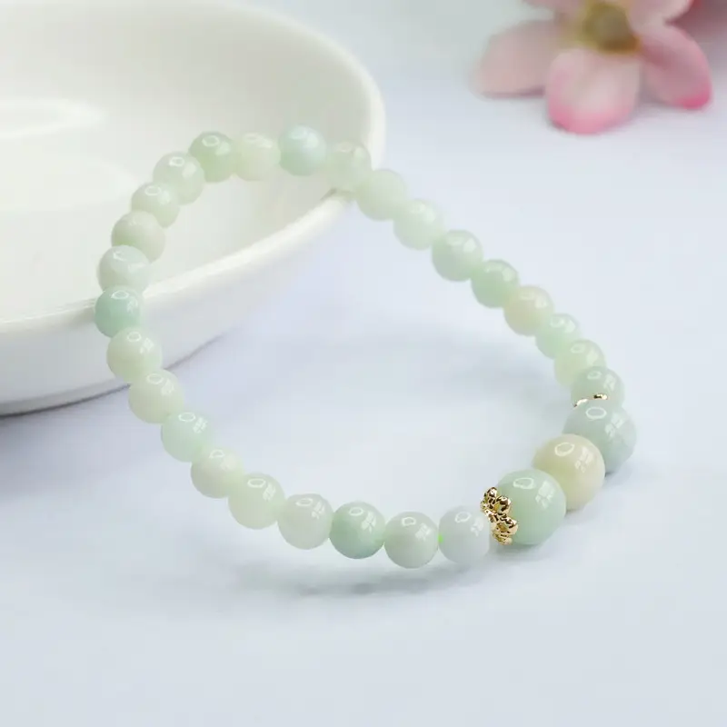 Guan Yu Natural Burmese Jade Bracelet Green Three Worlds Women — feature 9