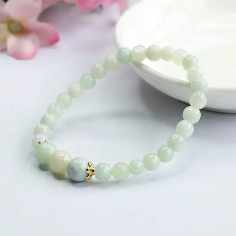 Guan Yu Natural Burmese Jade Bracelet Green Three Worlds Women — feature 8