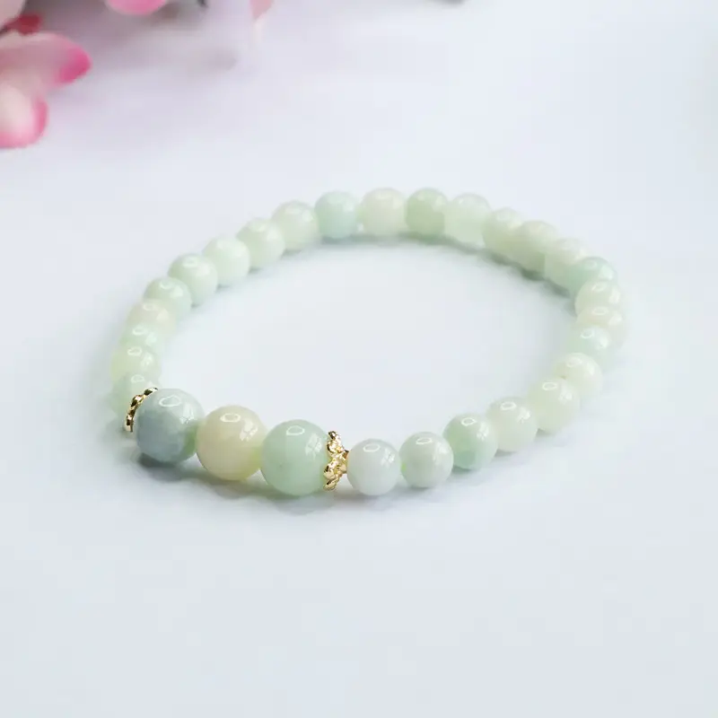 Guan Yu Natural Burmese Jade Bracelet Green Three Worlds Women — feature 4