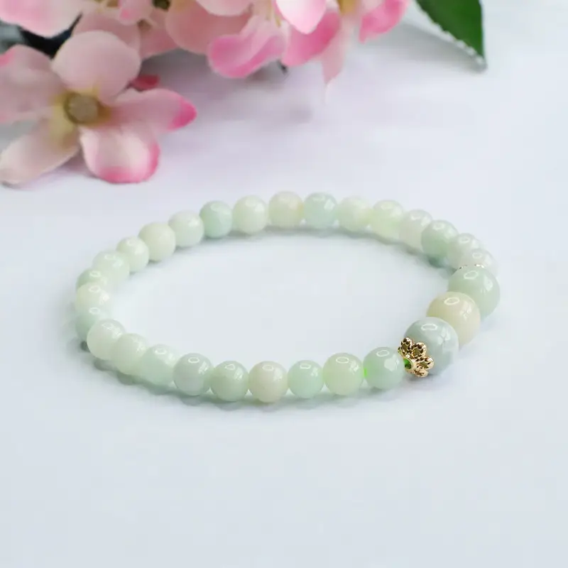 Guan Yu Natural Burmese Jade Bracelet Green Three Worlds Women — feature 5