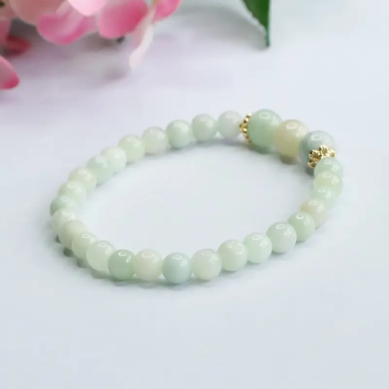 Guan Yu Natural Burmese Jade Bracelet Green Three Worlds Women — feature 6