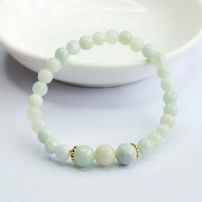 Guan Yu Natural Burmese Jade Bracelet Green Three Worlds Women — feature 7