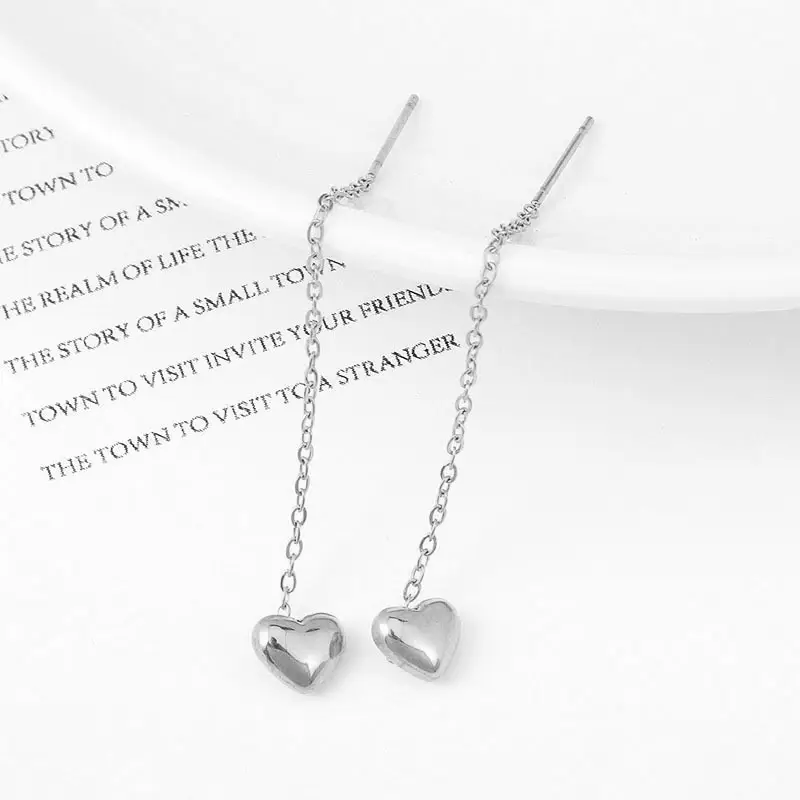Gold Heart Ear Tails Earrings for Women 2022 Fashion - Image 2